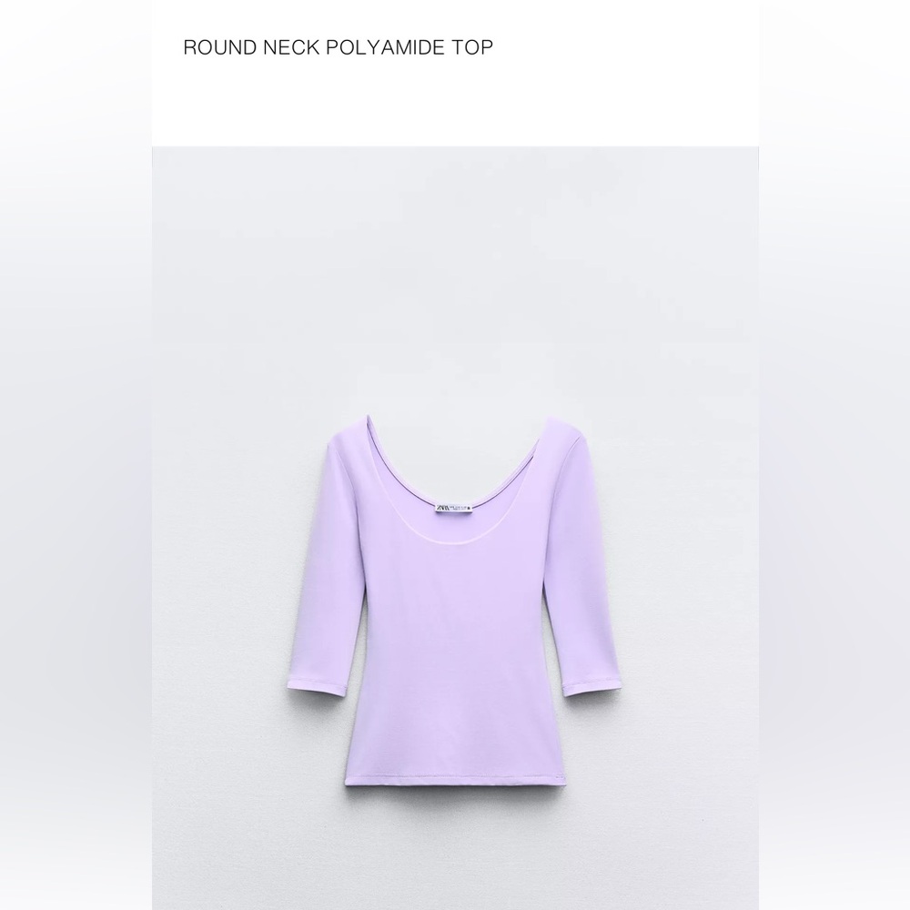Zara Light Purple Long Sleeve Top